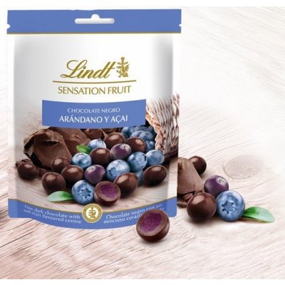 Lindt Sensation Borůvky a Acai v tmavé čokoládě 150 g