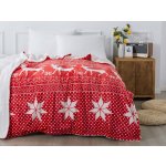 Xpose Deka mikroplyš s beránkem VÁNOCE červená 140x200 – Zboží Mobilmania