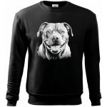 Stafordšírský bulteriér bílý tisk mikina ESSENTIAL – Zboží Dáma