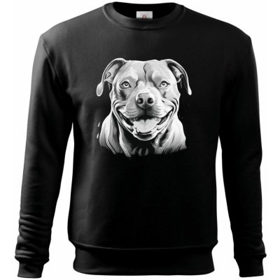 Stafordšírský bulteriér bílý tisk mikina ESSENTIAL – Zboží Dáma