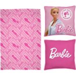 Mattel Barbie Dětská deka s polštářem růžová – Hledejceny.cz