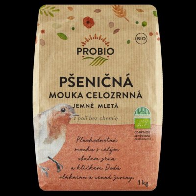 Bioharmonie Celozrnná mouka pšeničná jemně mletá 1 kg – Sleviste.cz