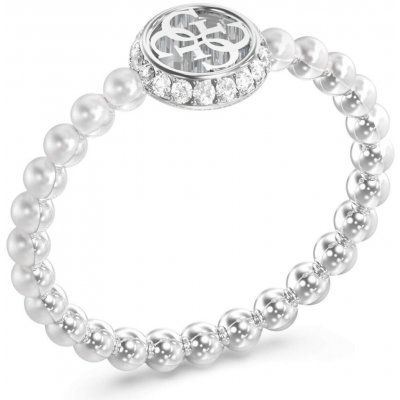 Guess ocelový prsten s perličkami Tiny Pearly JUBR05522JWRH – Zboží Mobilmania