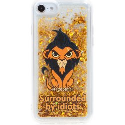 Pouzdro AppleMix DISNEY Apple iPhone 5 / 5S / SE - Lví král - pohyblivé třpytky - Scar - plastové - průhledné