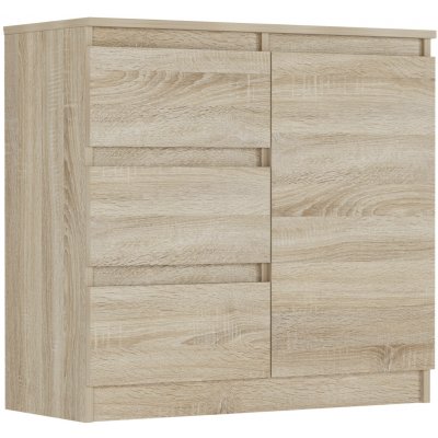 Framire Komoda sonoma 80 x 76 x 33 cm R-80-S3 – Zboží Mobilmania