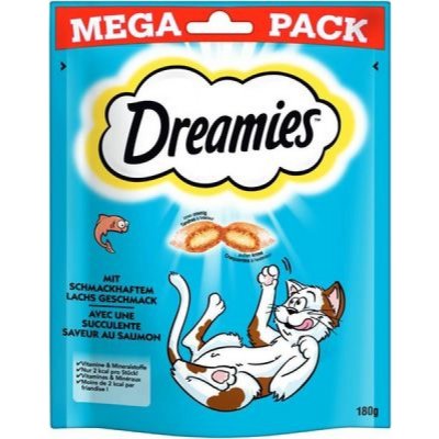 Dreamies kočka Mega Pack s lososem 180 g