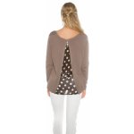 Koucla fine knit jumper Polka Dot Chiffon CAPPUCCINO – Hledejceny.cz