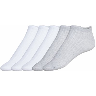 Esmara dámské nízké ponožky 5 párů bílá/šedá – Sleviste.cz