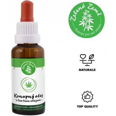 Zelená Země Konopný & tea tree olej 30 ml – Zboží Dáma