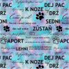 Metráž Kočárkovina - psí povely barevné cena za m2