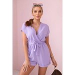 Kesi krátká kombinéza se zavazováním v pase světle fialová – Sleviste.cz