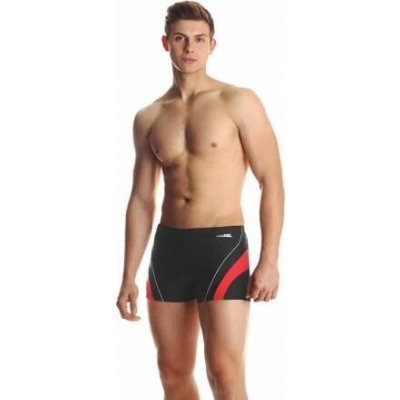 Aqua-Speed Dennis pánské plavky s nohavičkou černá-červená – Zboží Mobilmania