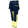 Pracovní oděv ProJob 6538 PRACOVNÍ kalhoty PRUŽNÉ DÁMSKÉ EN ISO TŘÍDA 1 Žlutá/černá