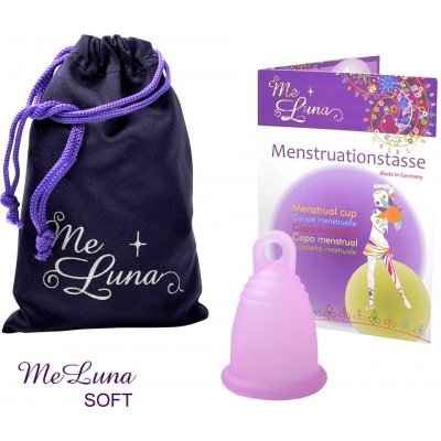Me Luna menstruační kalíšek S s očkem růžová – Zboží Dáma
