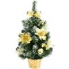 Vánoční stromek Dommio Stromek zdobený zasněžený zlatý 50 cm