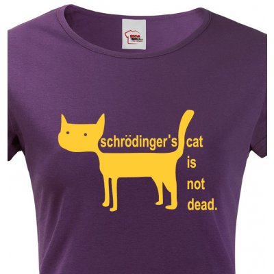 Bezvatriko.cz Dámské tričko Schrodinger´s cat is not dead Fialová – Zboží Dáma Bezvatriko.cz Dámské tričko Schrodinger´s cat is not dead Fialová – Zboží Dáma