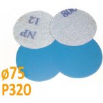 Brusný papír pro excentrickou brusku, zrnitost P320, Průměr: 75mm, 1 kus