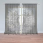 Sablio Záclony Černobílá pampeliška: 2ks 150x250cm – Hledejceny.cz