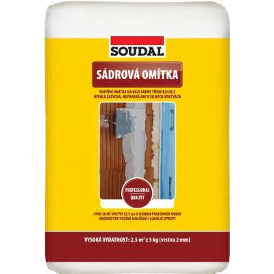 Soudal Sádrová omítka 5 kg – Zboží Mobilmania