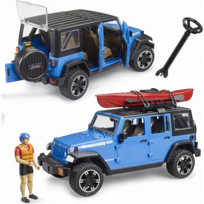 Bruder 02529 Jeep Wrangler Unlimited Rubicon s kajakem a figurkou kajakáře – Zbozi.Blesk.cz