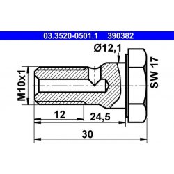 Dutý šroub ATE 03.3520-0501.1
