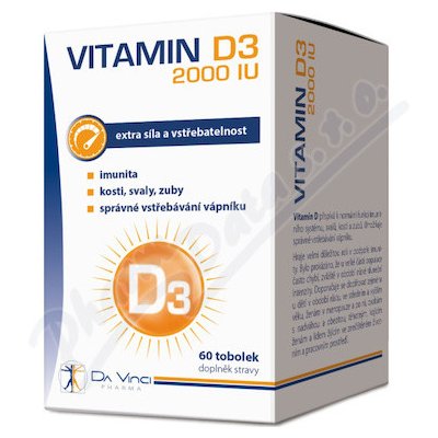 Da Vinci Pharma Vitamin D3 2000 IU 60 tablet – Hledejceny.cz