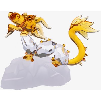 Skleněná figurka Drak - čínský zodiak z českého křišťálu Preciosa na pískovaném podstavci – Hledejceny.cz