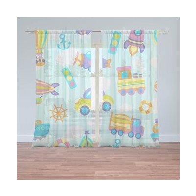 Sablio Záclony Autíčka: 2ks 150x250cm – Hledejceny.cz