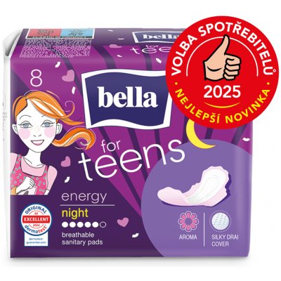 Bella For Teens Ultra Energy Night dámské vložky 8 ks – Hledejceny.cz