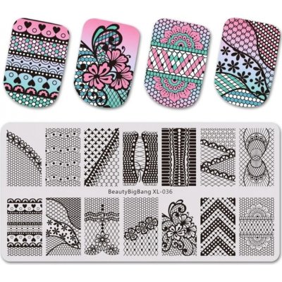 Velká razítkovací destička na nehty Beauty Lux XL 036 – Hledejceny.cz