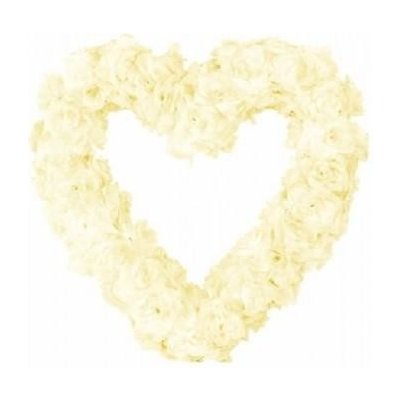 Paris Dekorace Ozdoba na auto srdce prázdné, 50cm, ivory – Zboží Dáma