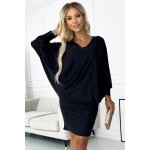 NUMOCO Šaty s netopýřími rukávy černá 5903938258220 – Sleviste.cz