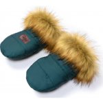 Jasmine rukavice s kožešinou smaragd – Zboží Dáma