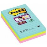 Samolepicí bloček "Super Sticky Miami", mix barev, 101 x 152 mm, 3 x 90 listů, linkovaný, – Hledejceny.cz