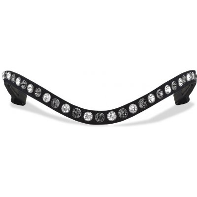 Blingyourhorse Třpytivá čelenka na uzdečku CRYSTAL & BLACK DIAMOND LUXURY Hnědá – Zboží Dáma