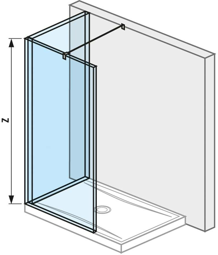 Sprchová zástěna walk-in 120x90 cm Jika Pure H2694220026681