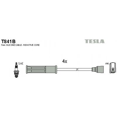 TESLA Sada kabelů pro zapalování T841B – Zboží Mobilmania