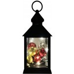 Polux | LED Vánoční dekorace LED 3xAAA IP44 lucerna černá baňky | SA1112 – Hledejceny.cz