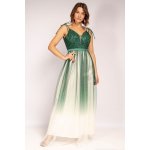 Pink Boom šaty na ramínka 76004-1 tmavě zelená – Zboží Mobilmania