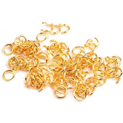 Spojovací kroužky zlaté 6 mm – Zboží Mobilmania