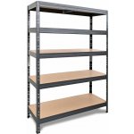 Majster Regál Rivet 180 x 120 x 45 cm 5 polic antracit šedá – Zboží Dáma
