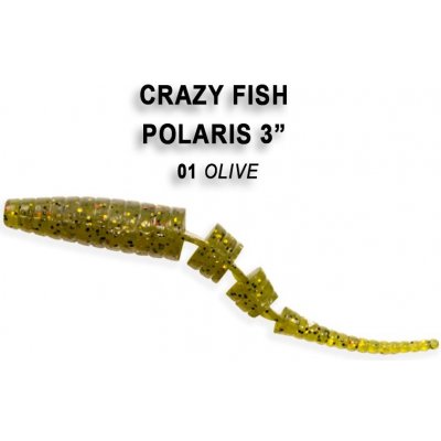 Crazy Fish Polaris 6,8 cm 01 Olive 8 ks – Hledejceny.cz