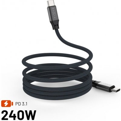 Fixed FIXDBM-CC12-GR USB-C/USB-C a podporou PD, 1,2m, šedý – Hledejceny.cz
