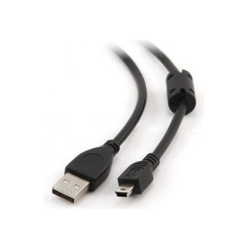 Natec NKA-0431 mini USB 2.0 cable AM-BM5P (CANON) 0,9m + ferrite core, black, blister