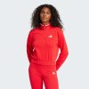 Dámská sportovní bunda adidas Essentials Color Pop French Terry Crop Quarter-Zip červená