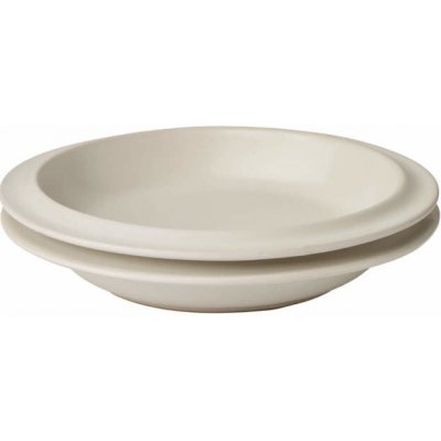 Bolia Hluboký talíř Edge Deep Plate 21 cm ecru stoneware 2 ks – Zboží Dáma