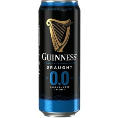 Guinness Stout Draught 0% 0,44 l (plech) – Zboží Dáma