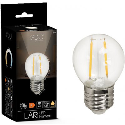 Edo Solutions LARI LED žárovka G45 E27 2W 3000K warm WW, 200lm