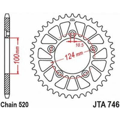 JT Sprockets JTA 746-48BLK – Hledejceny.cz