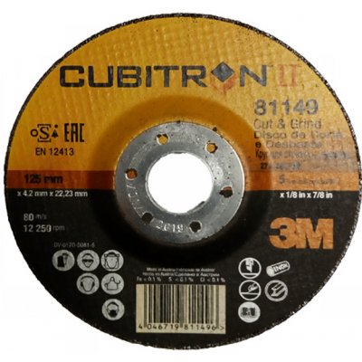 3M Cubitron II Kotouč brusný 125 x 4,2 mm 81149 – Hledejceny.cz